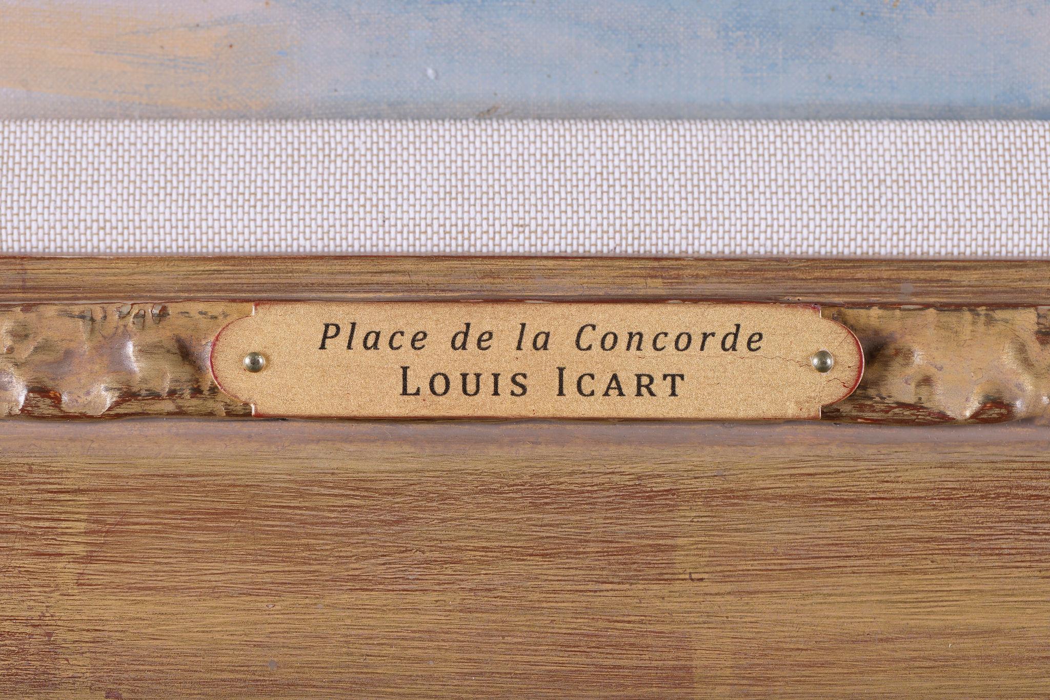 'Place De La Concorde, Paris' Antique oil painting on canvas For Sale 3