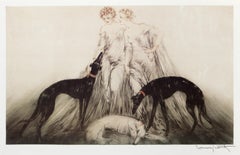 Coursing 3, Litografía offset Art Nouveau según Louis Icart