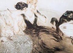 Fishing, Art Nouveau Poster by Louis Icart