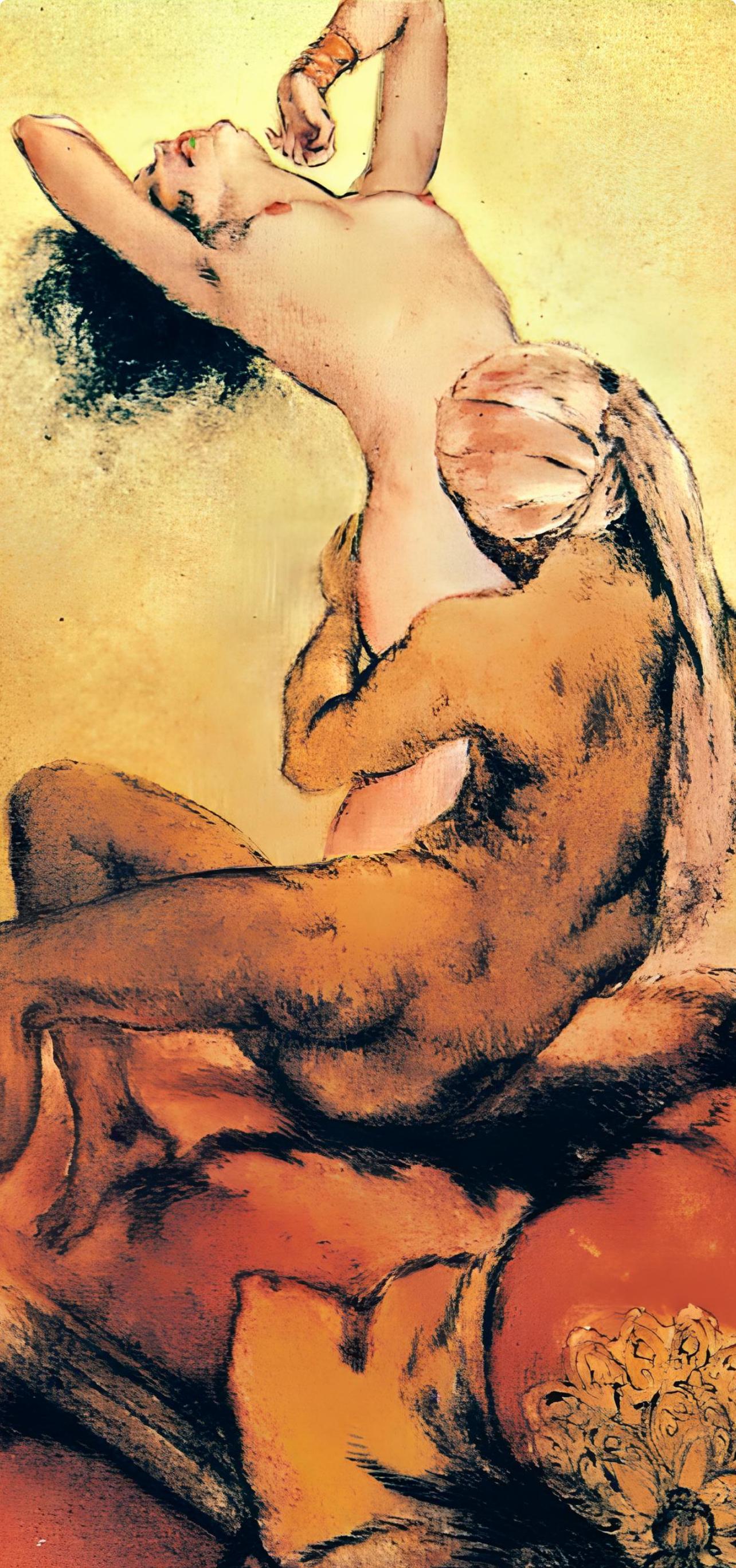 Icart, Composition, Le Sopha (d'après) - Print de Louis Icart