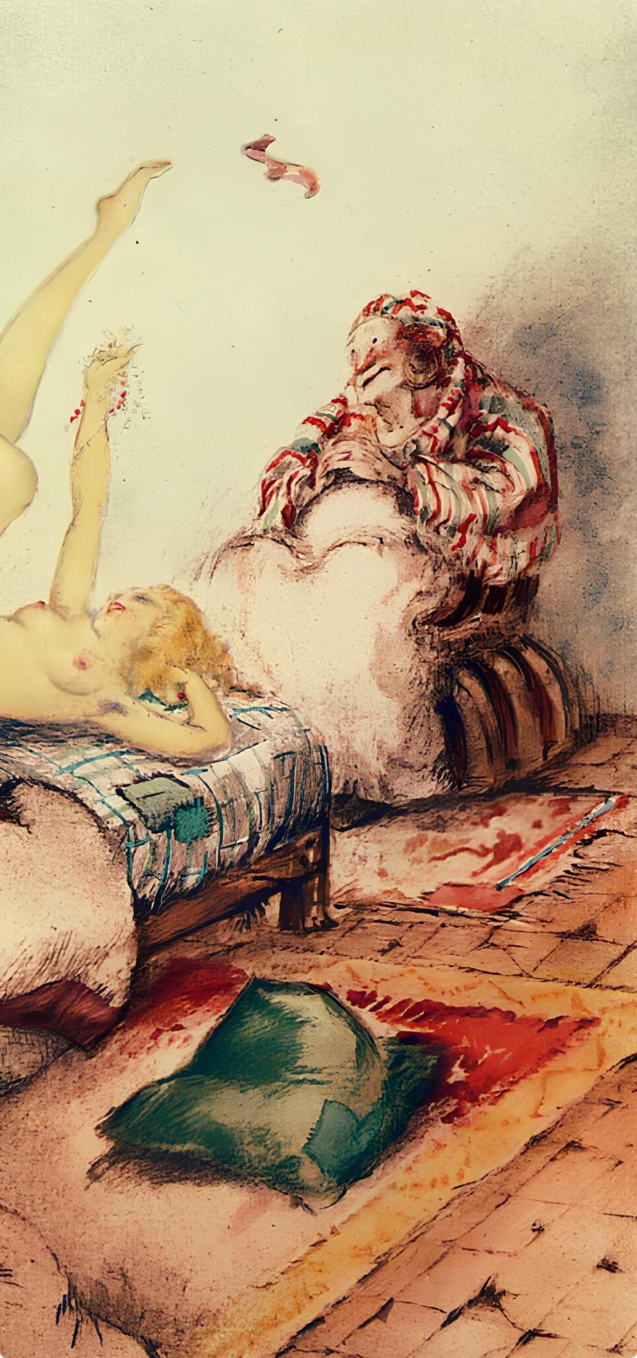 Icart, Composition, Le Sopha (after) - Modern Print by Louis Icart
