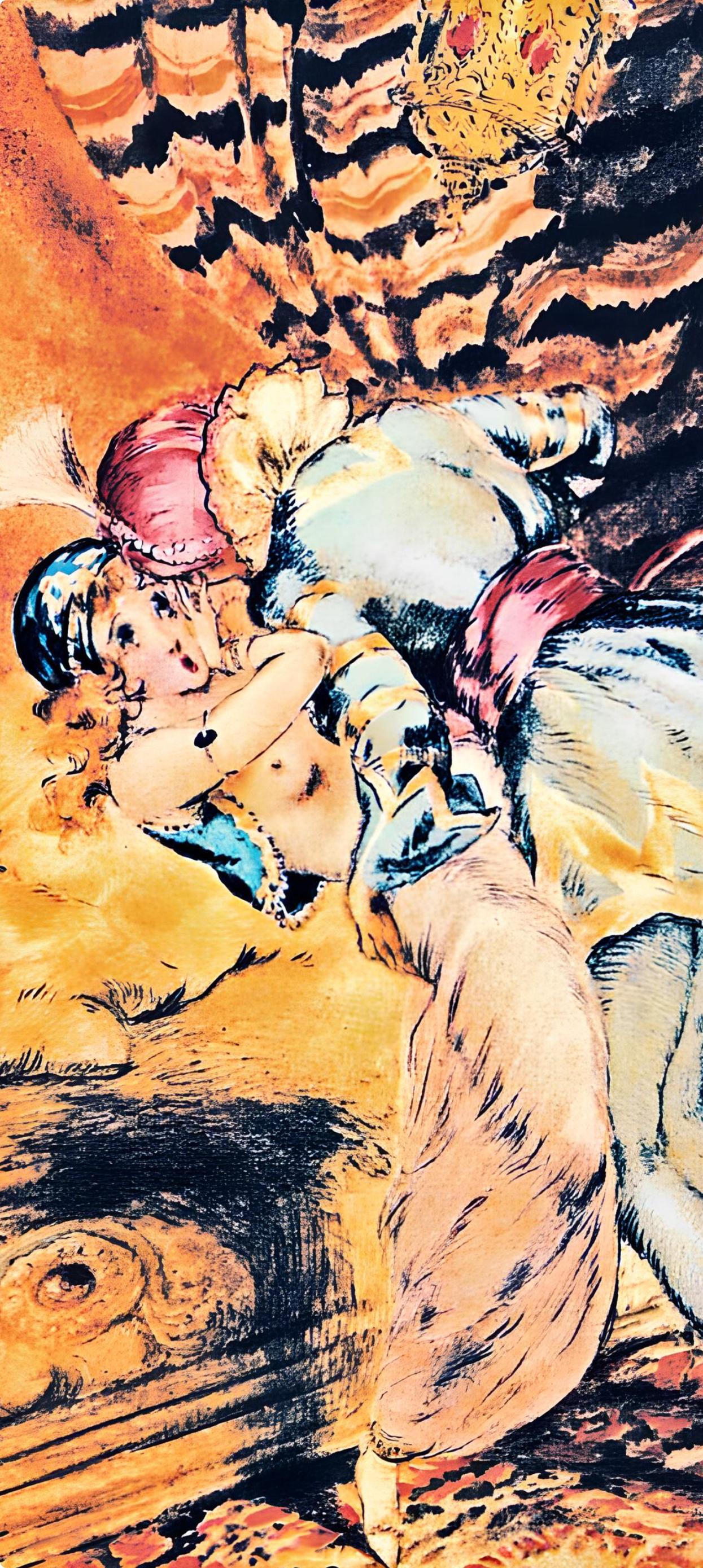 Icart, Composition, Le Sopha (after) - Modern Print by Louis Icart