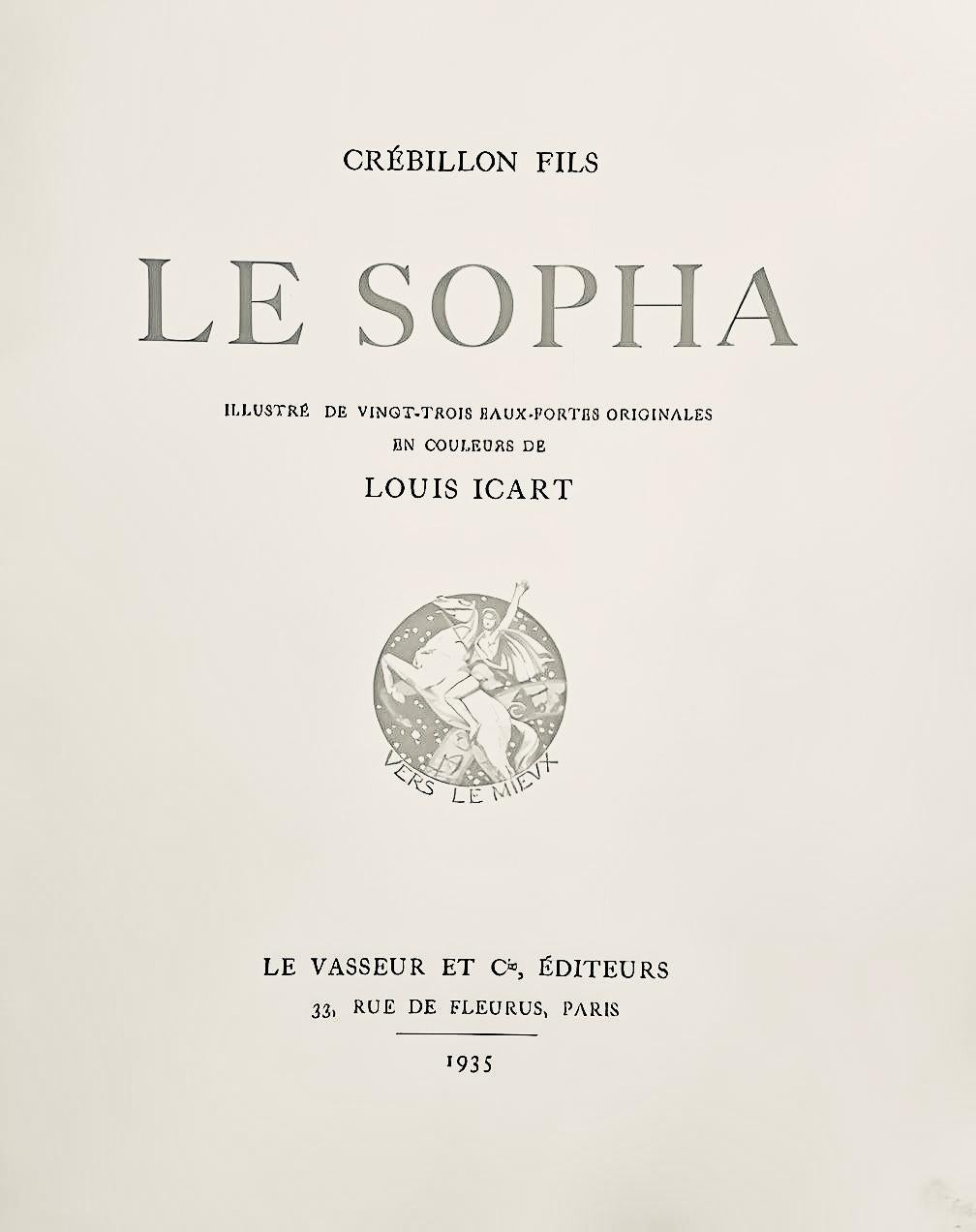 Icart, Composition, Le Sopha (after) For Sale 1