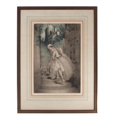 Le Jeune Femme Print on Photographic Paper, 20th Century, Framed