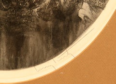 Les Masques, Art Nouveau Color Etching by Louis Icart