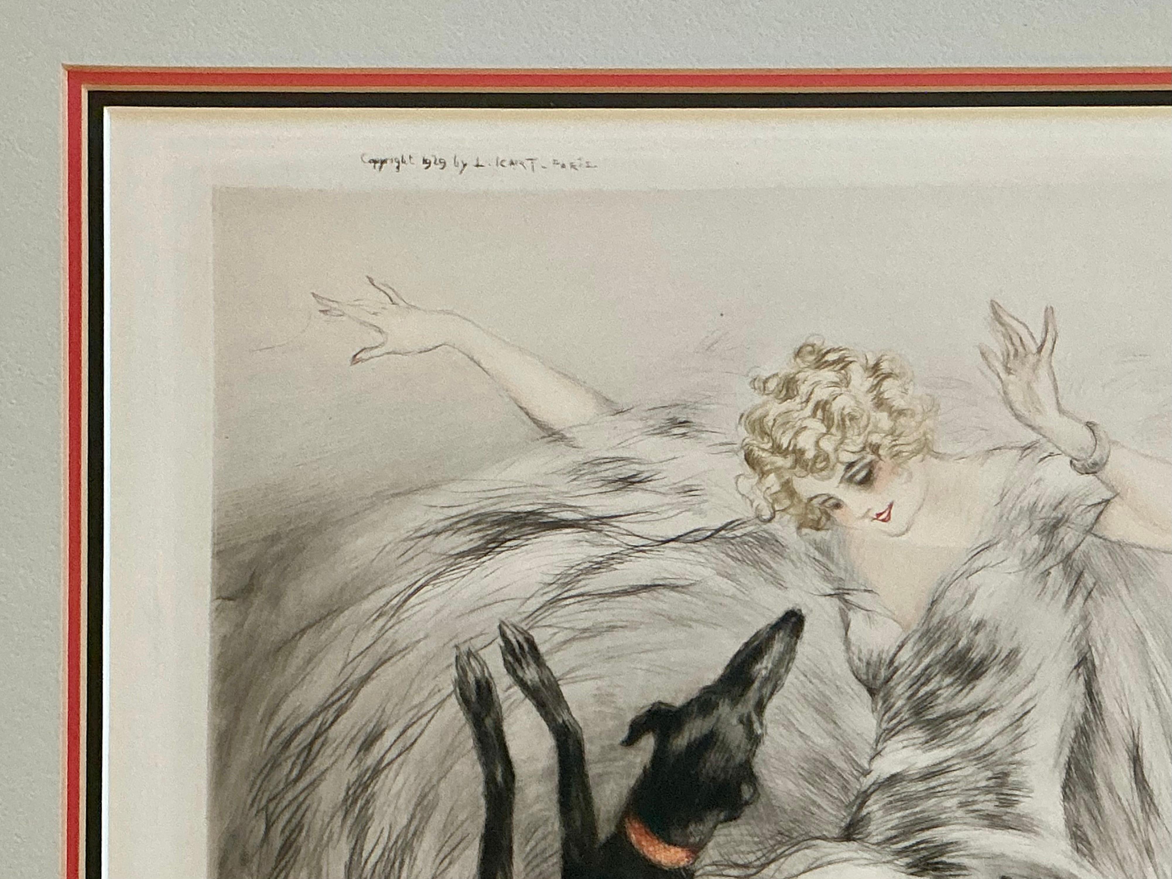 Louis Icart Art Deco-Radierung Coursing II, 1929 im Angebot 5