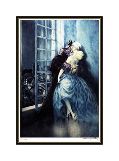 Louis Icart Authentic Color Etching Hand Signed French Rare Deco Artwork Lovers