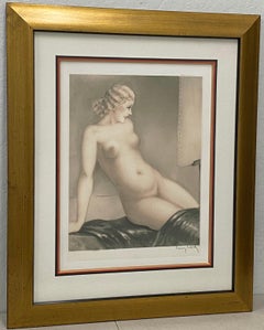 Louis Icart (French, 1888-1950) "Nude Model" Etching W/ Aquatint C.1933