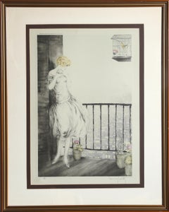 Louise, litografía Art Nouveau según Louis Icart