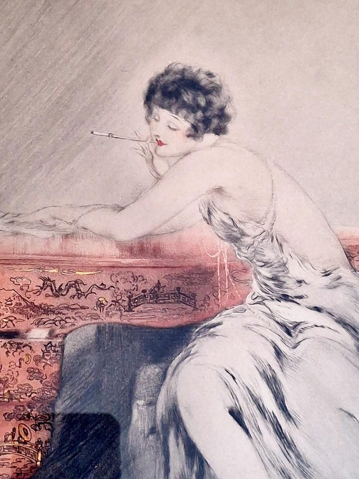 “Recollections”/ “Dans Les Passes” - Art Deco Print by Louis Icart