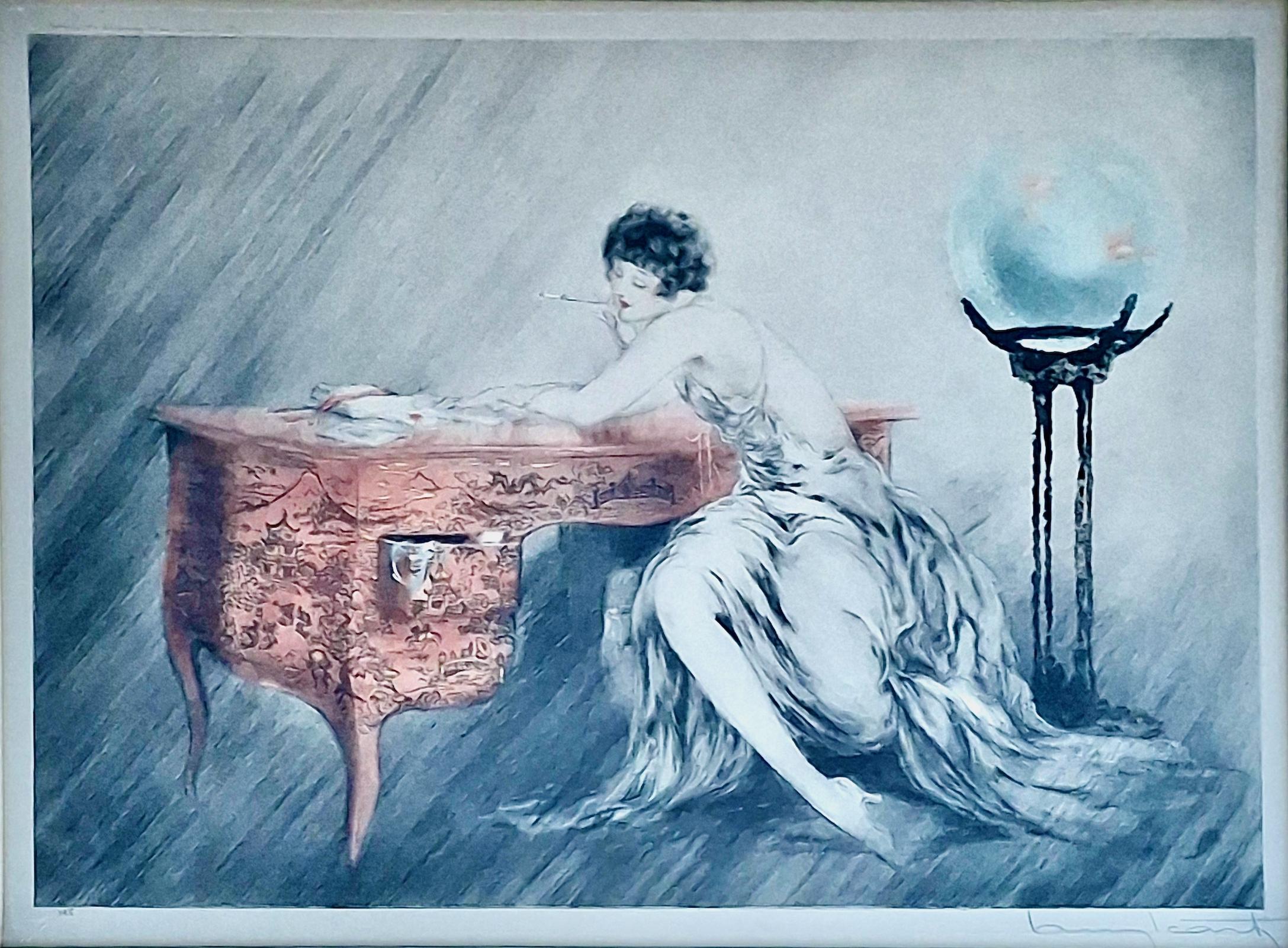 Louis Icart Figurative Print - “Recollections”/ “Dans Les Passes”