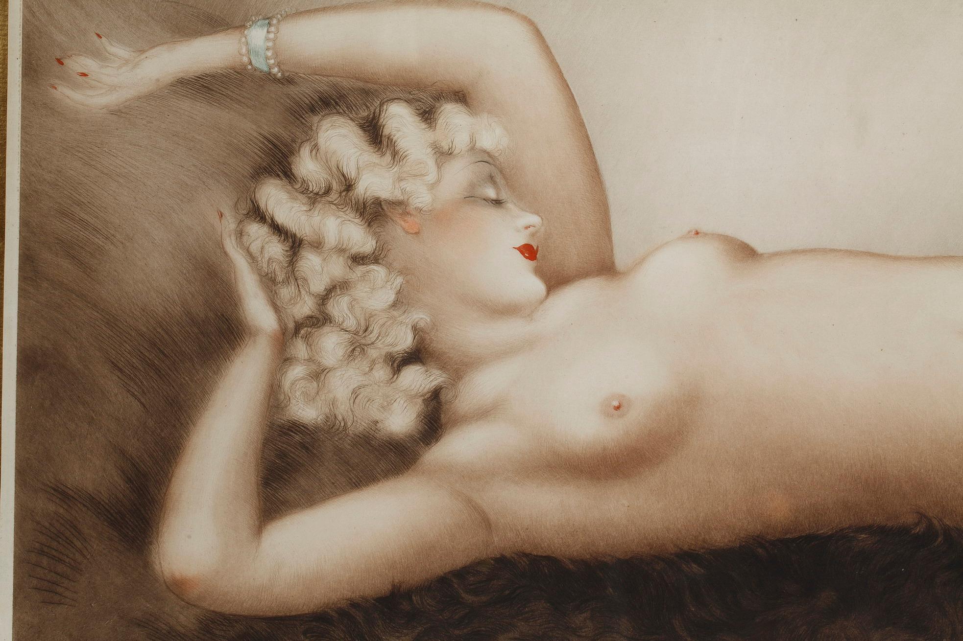 Repose - French School Print by Louis Icart
