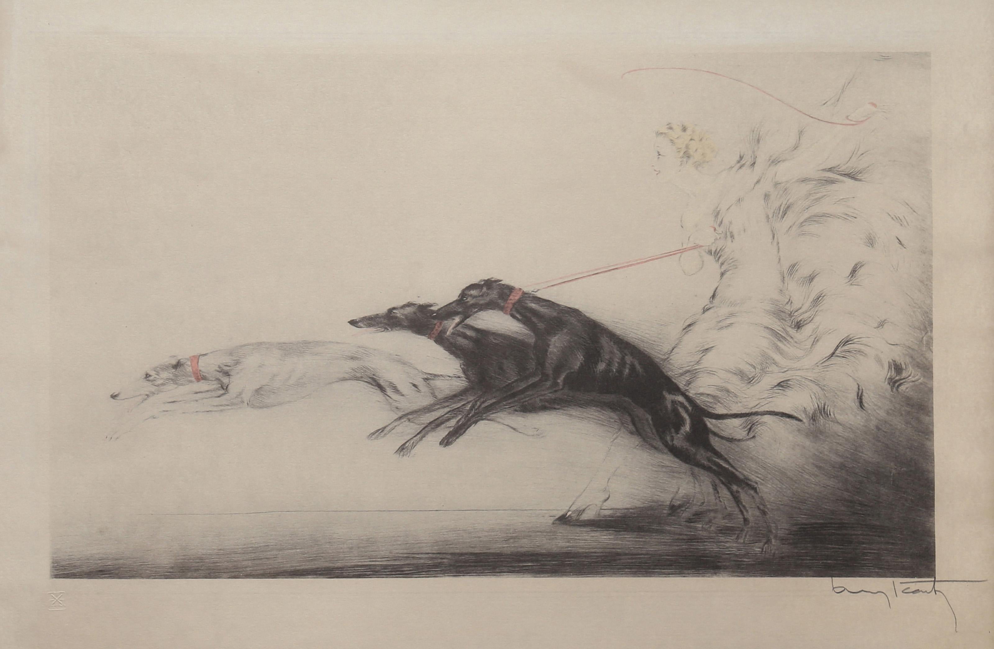 Speed, Litografía Art Nouveau según Louis Icart