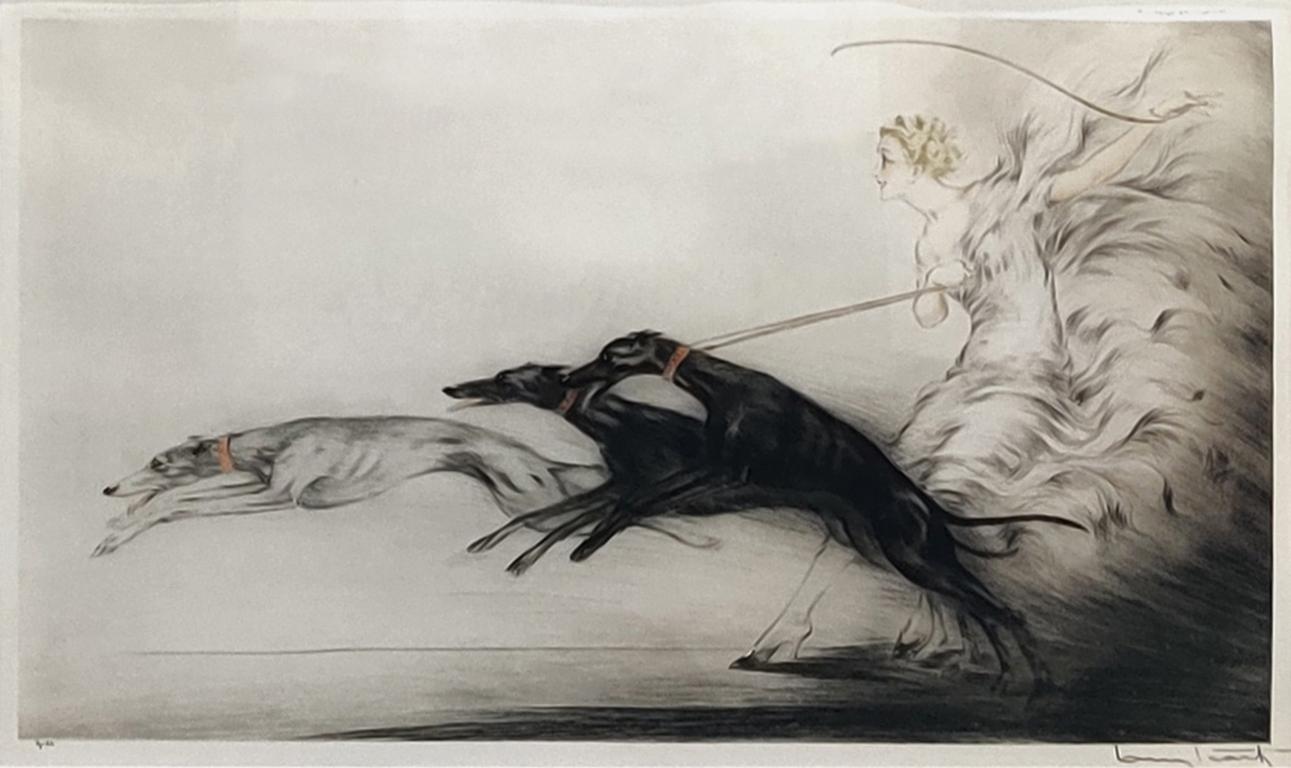 Louis Icart Figurative Print - SPEED II (VITESSE)