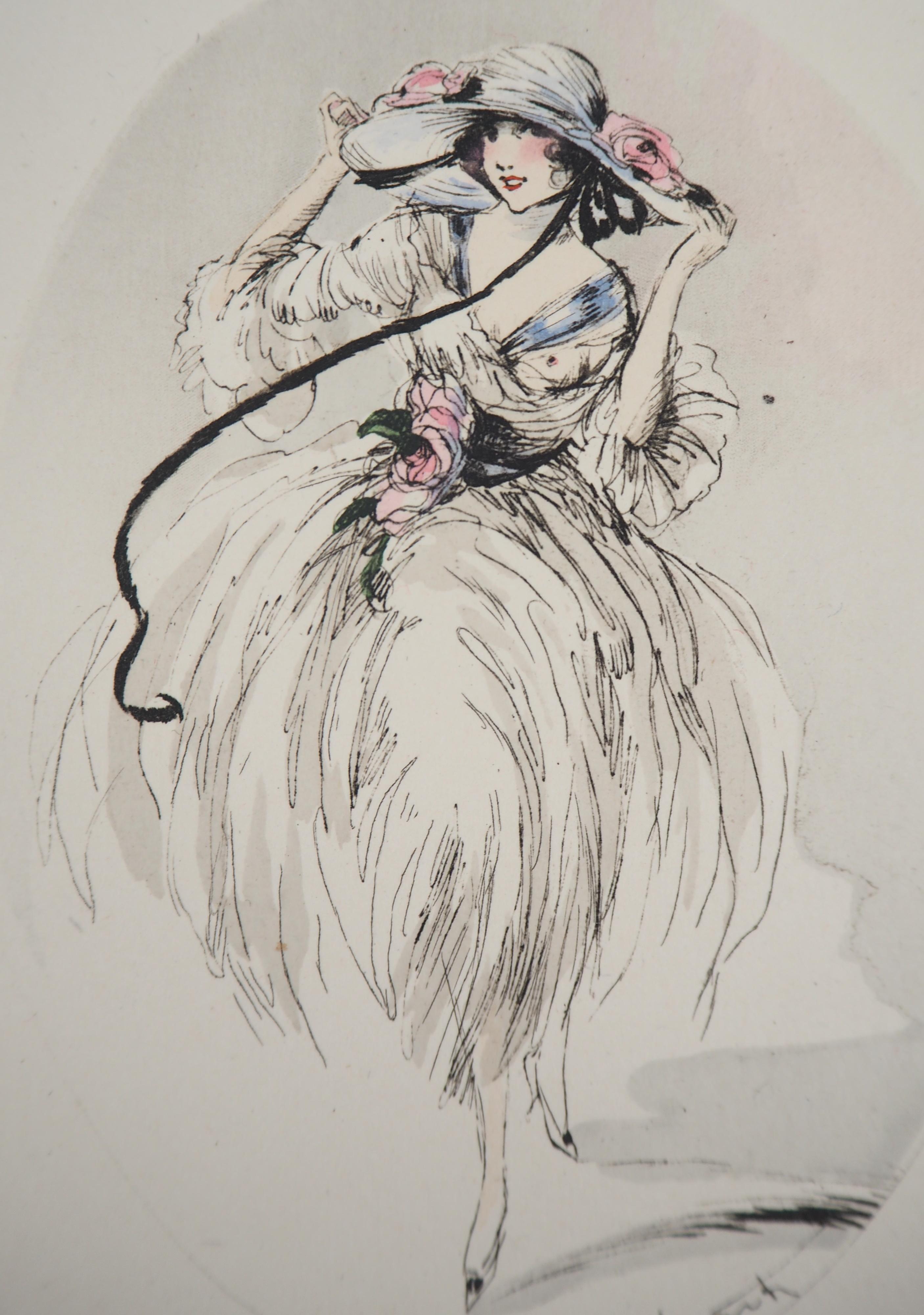 Louis Icart
Mujer con sombrero alto

Grabado original y plantilla
Firma impresa en la placa
Sobre vitela 19 x 29 cm (c. 8 x 12 pulg.)

Excelente estado