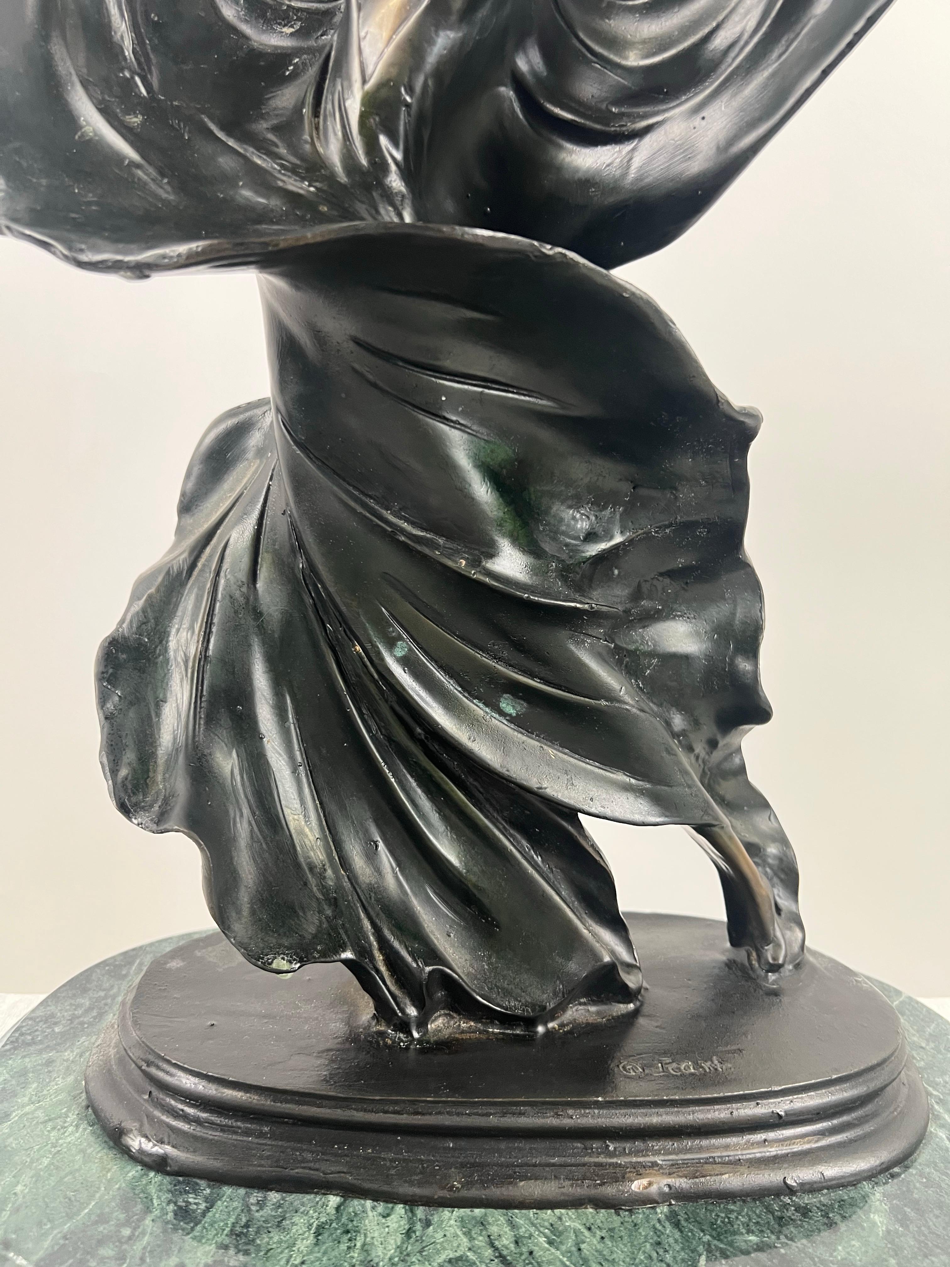 Louis Icart Art Deco Style Fascination Recast Bronze Dancing Woman Statue For Sale 6