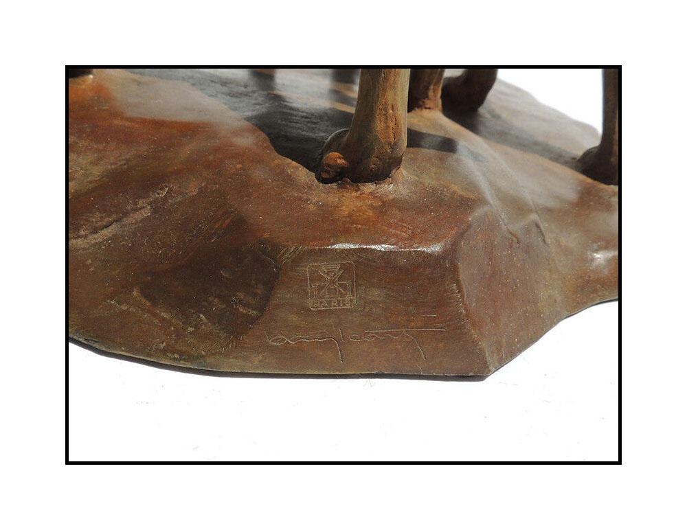 Louis Icart Bronze Sculpture Coursing Joie De Vivre Deco Art Windmill Etching For Sale 2
