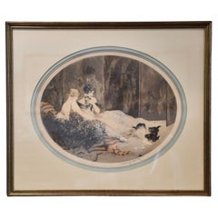 Vintage Louis Icart "Spilled Milk"