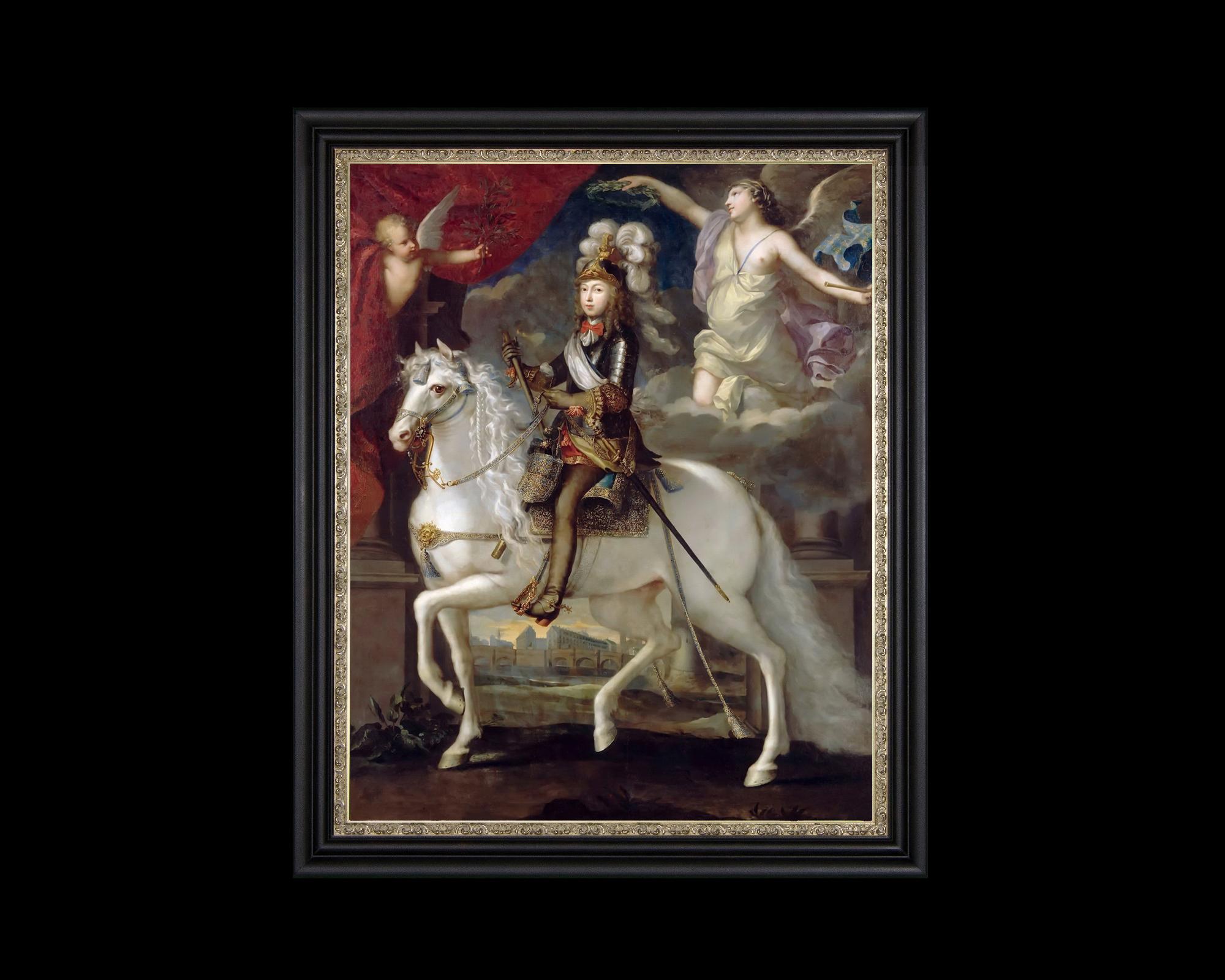 Baroque Louis IV King of France and Navarre as a Boy, after Oil Painting by Jean Nocret For Sale