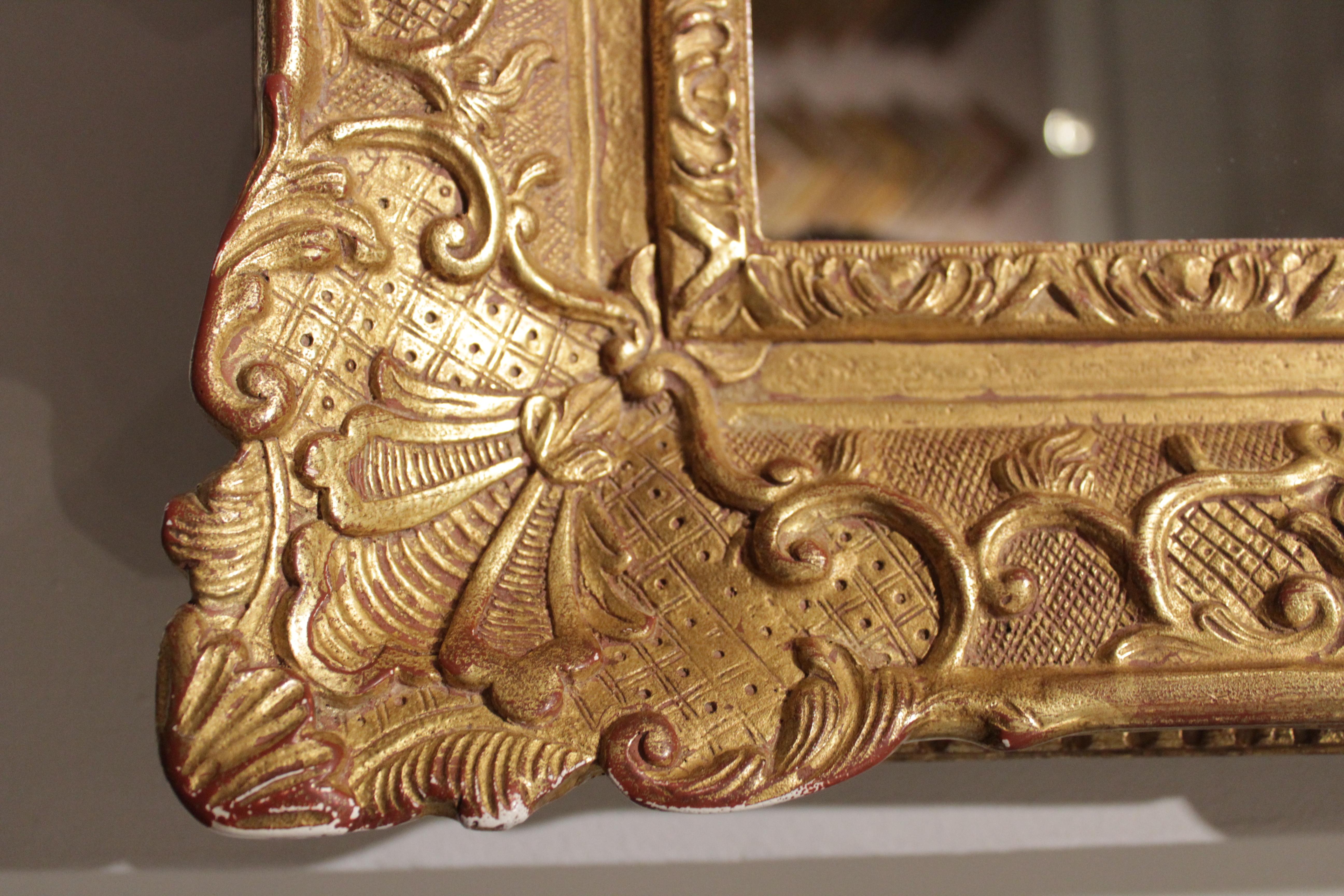 Hand-Carved Louis XIV Mirror Reproduction For Sale