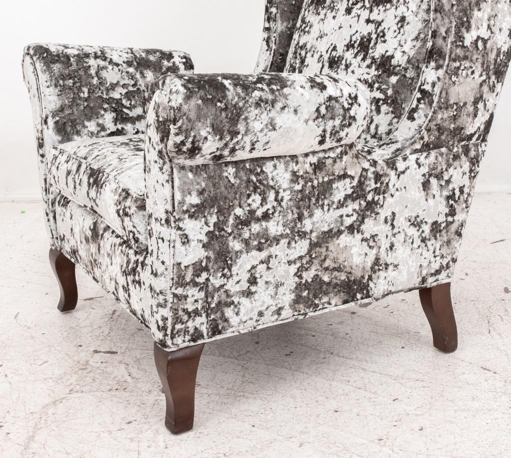 XXIe siècle et contemporain Louis J. Solomon Upholstered Lounge Wing Chair en vente