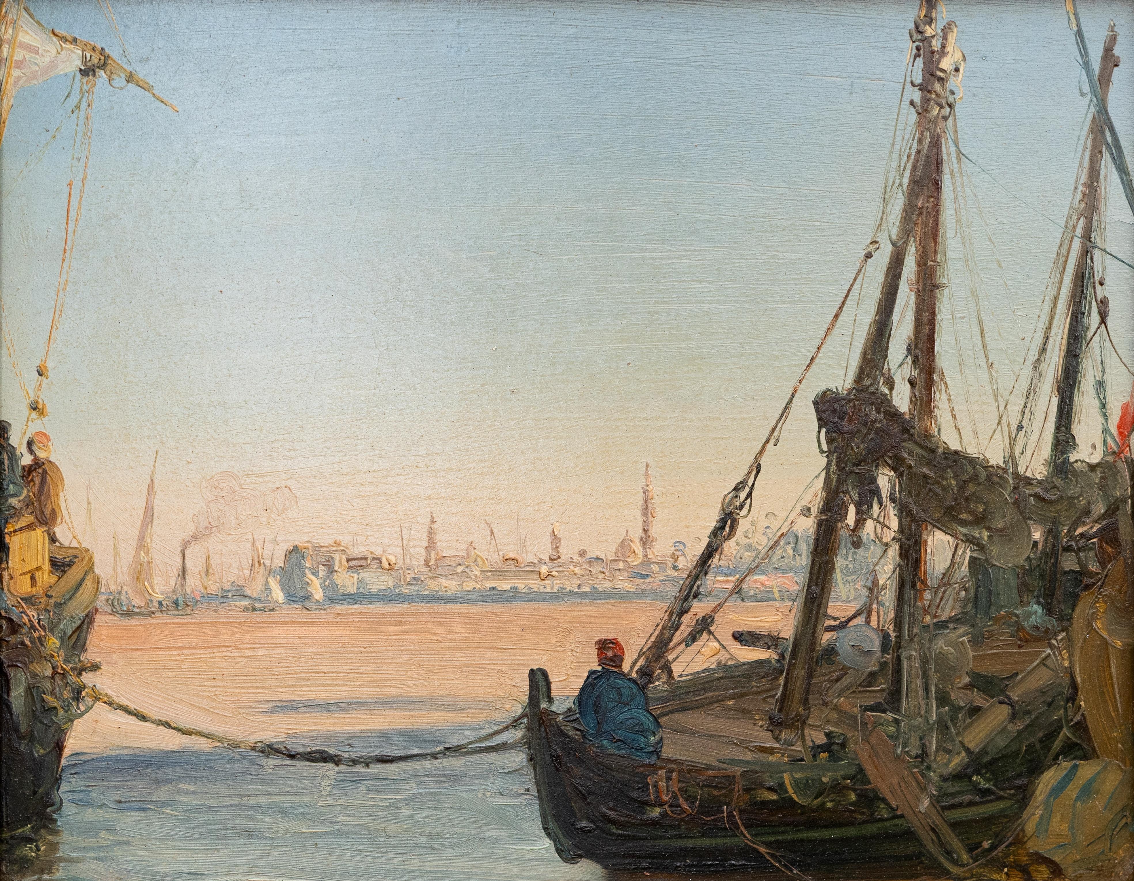 Vue du Caire, Égypte - Painting de Louis Jean LOTTIER
