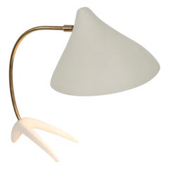 Louis Kalff Diabolo White and Brass Table Lamp for Philips