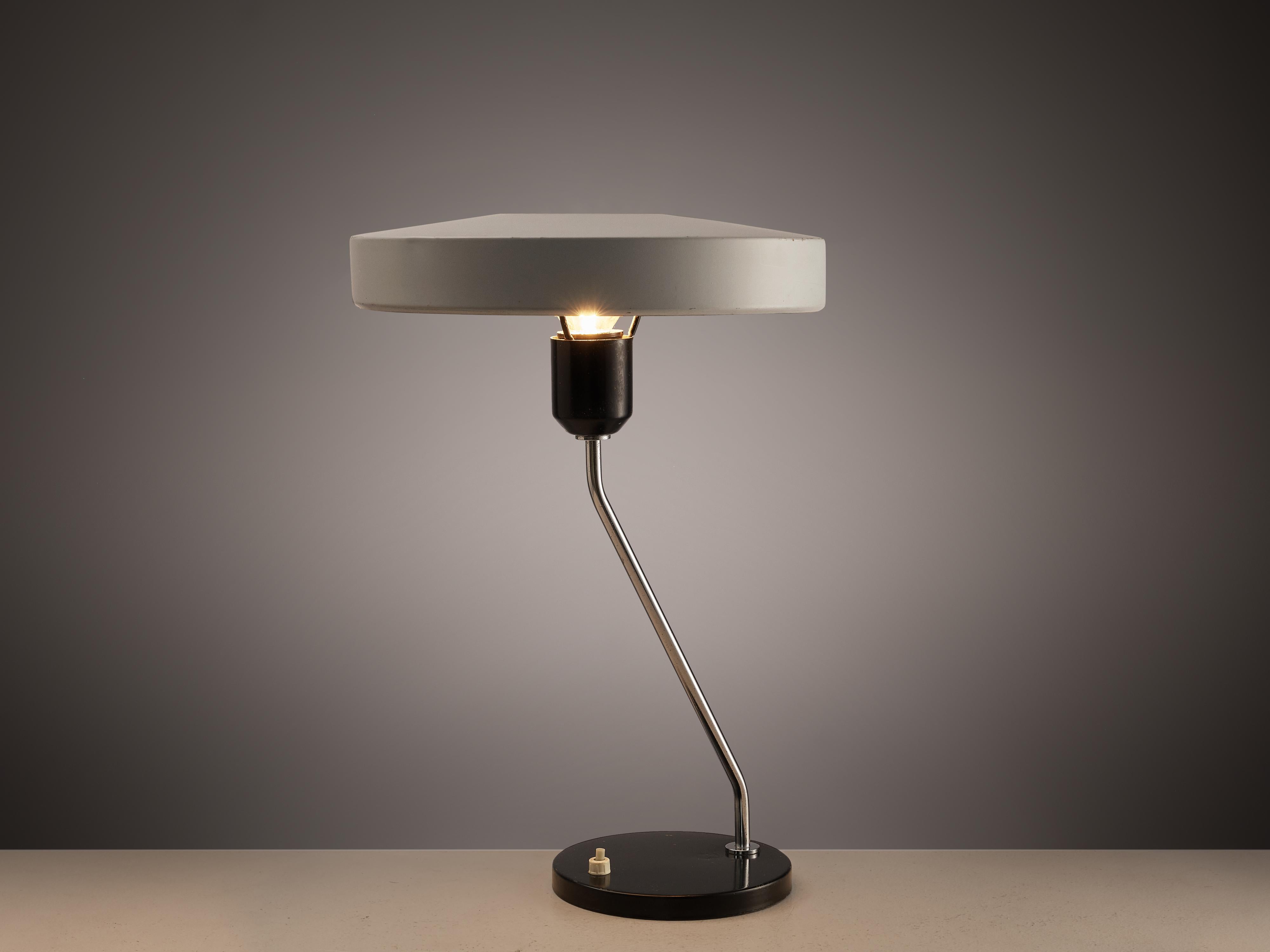 Dutch Louis Kalff for Philips Desk Lamp ‘Romeo’ in Metal