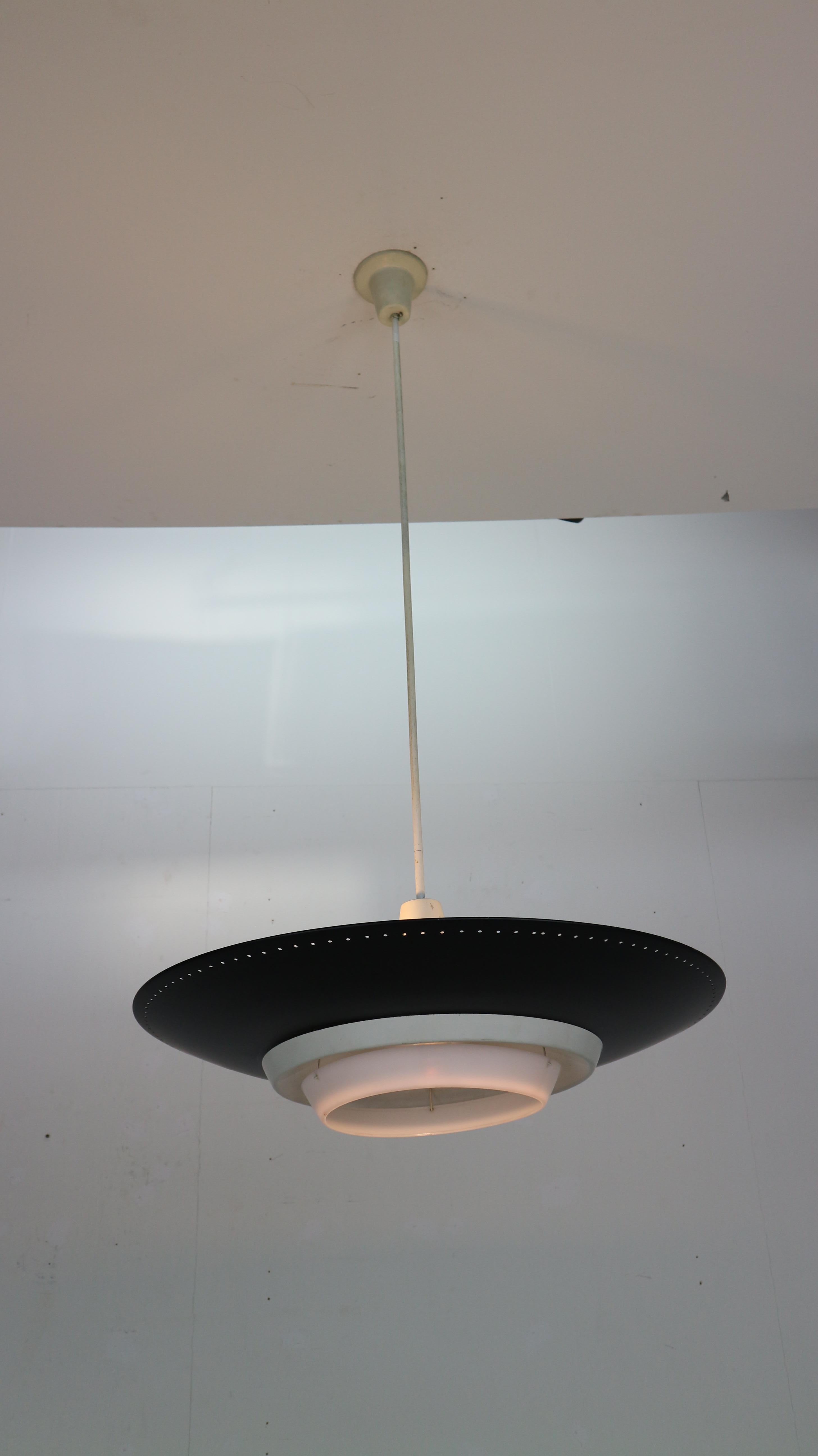 Louis Kalff for Philips Industrial Ceiling Lamp, Dutch Design, 1950 2