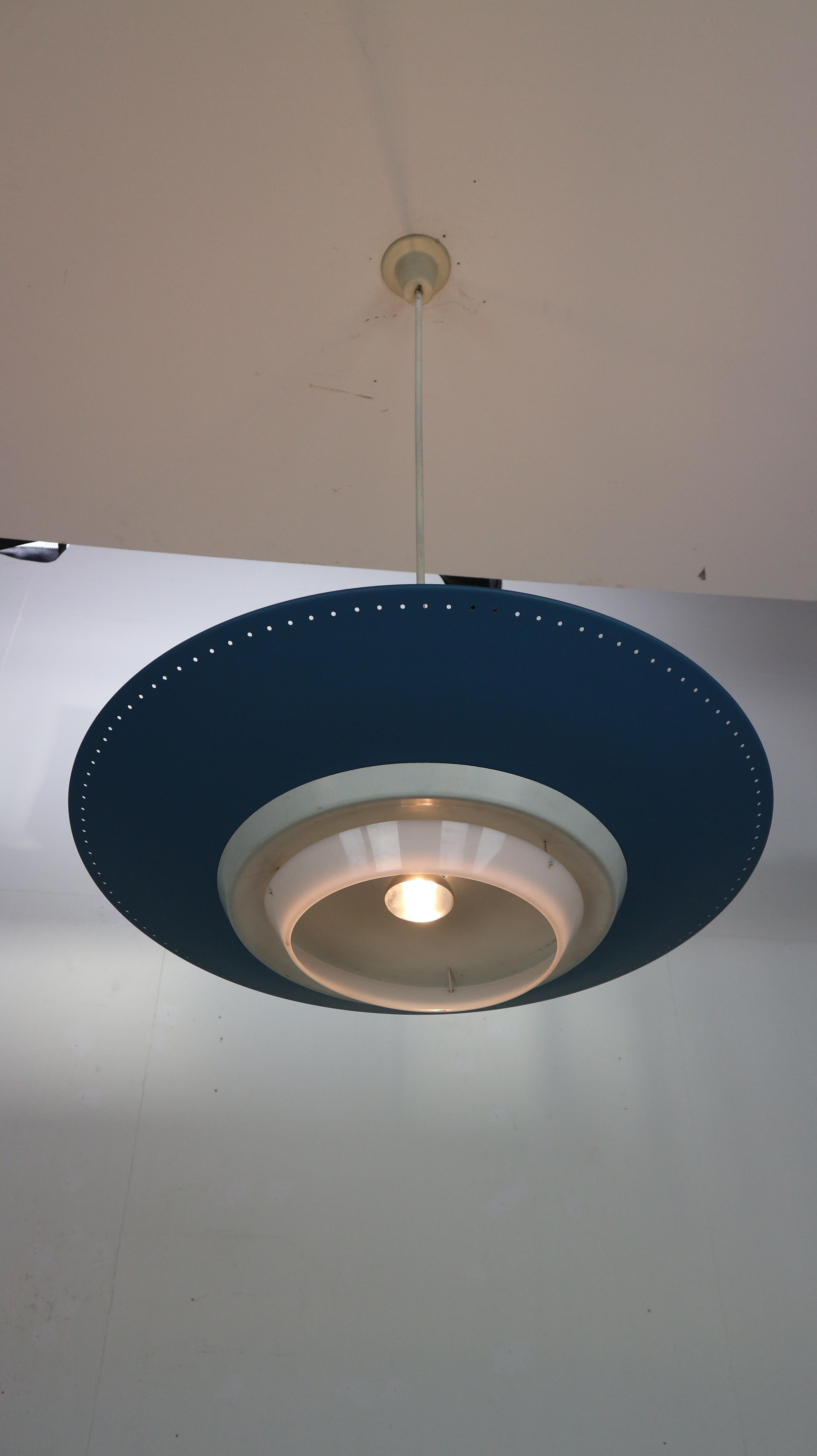 Louis Kalff For Philips Industrial Ceiling Lamp, Dutch Design, 1950 4