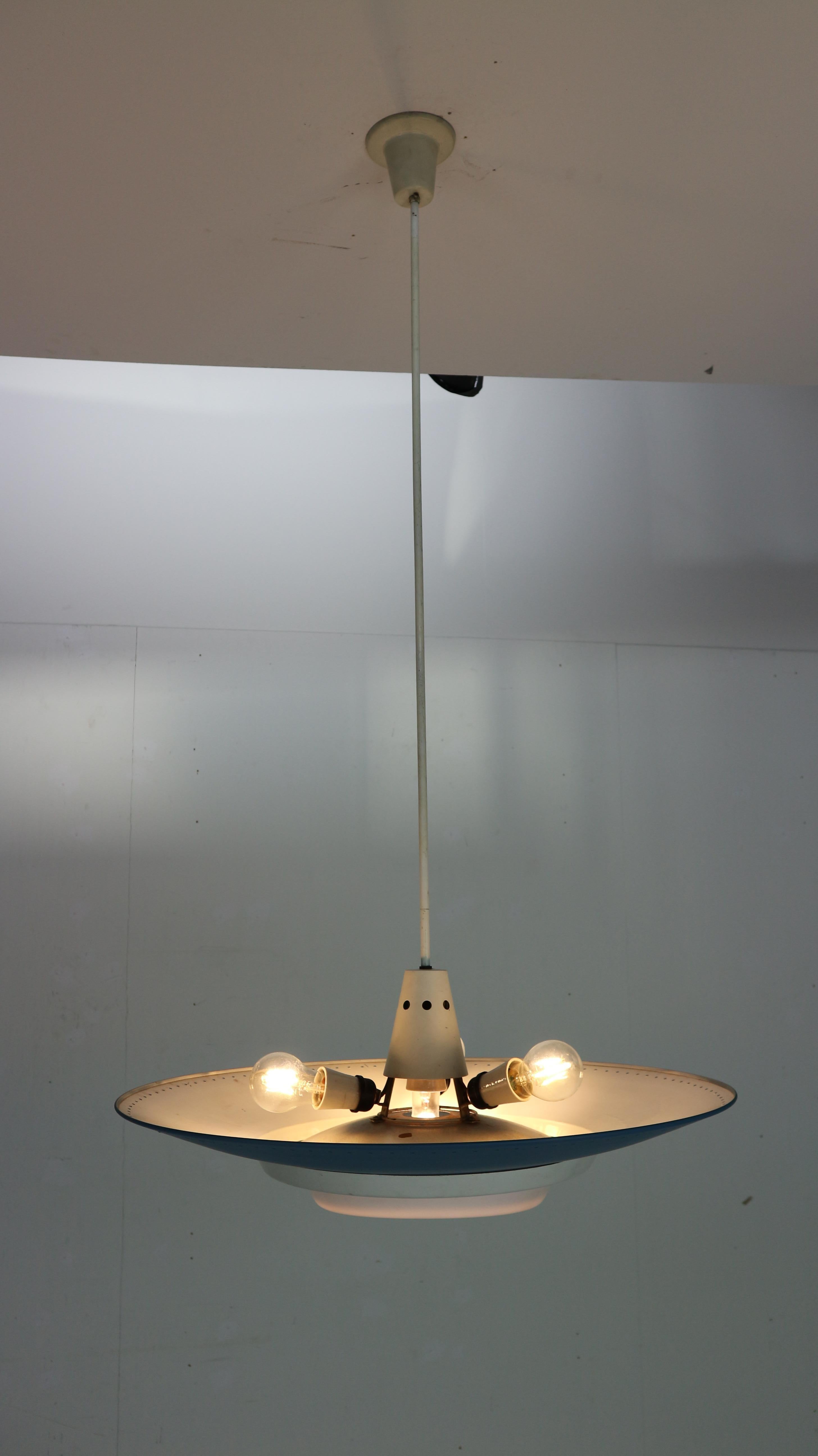 Louis Kalff For Philips Industrial Ceiling Lamp, Dutch Design, 1950 5