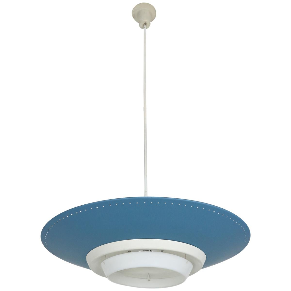 Louis Kalff For Philips Industrial Ceiling Lamp, Dutch Design, 1950