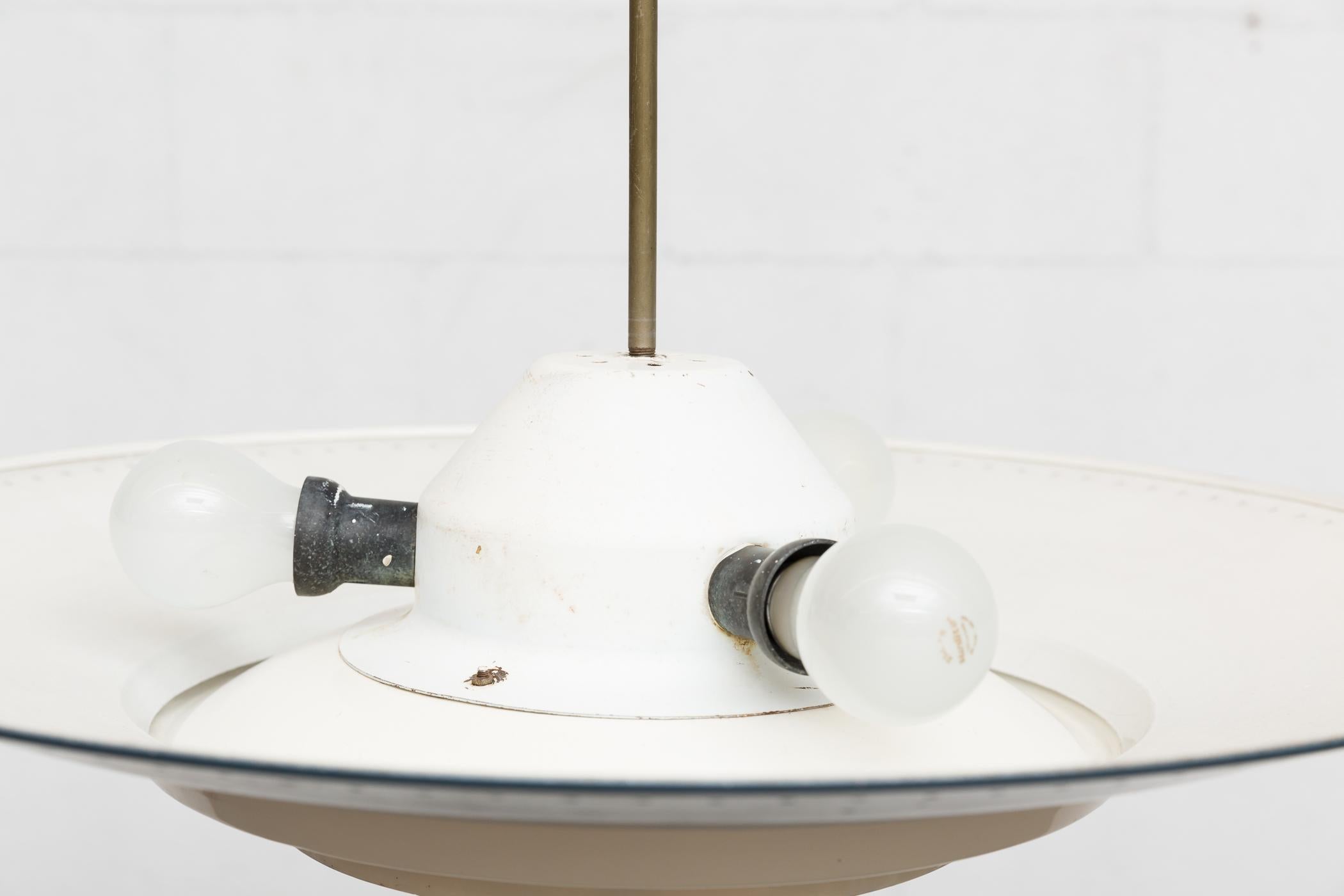 Enameled Louis Kalff for Philips Industrial Ceiling Lamp