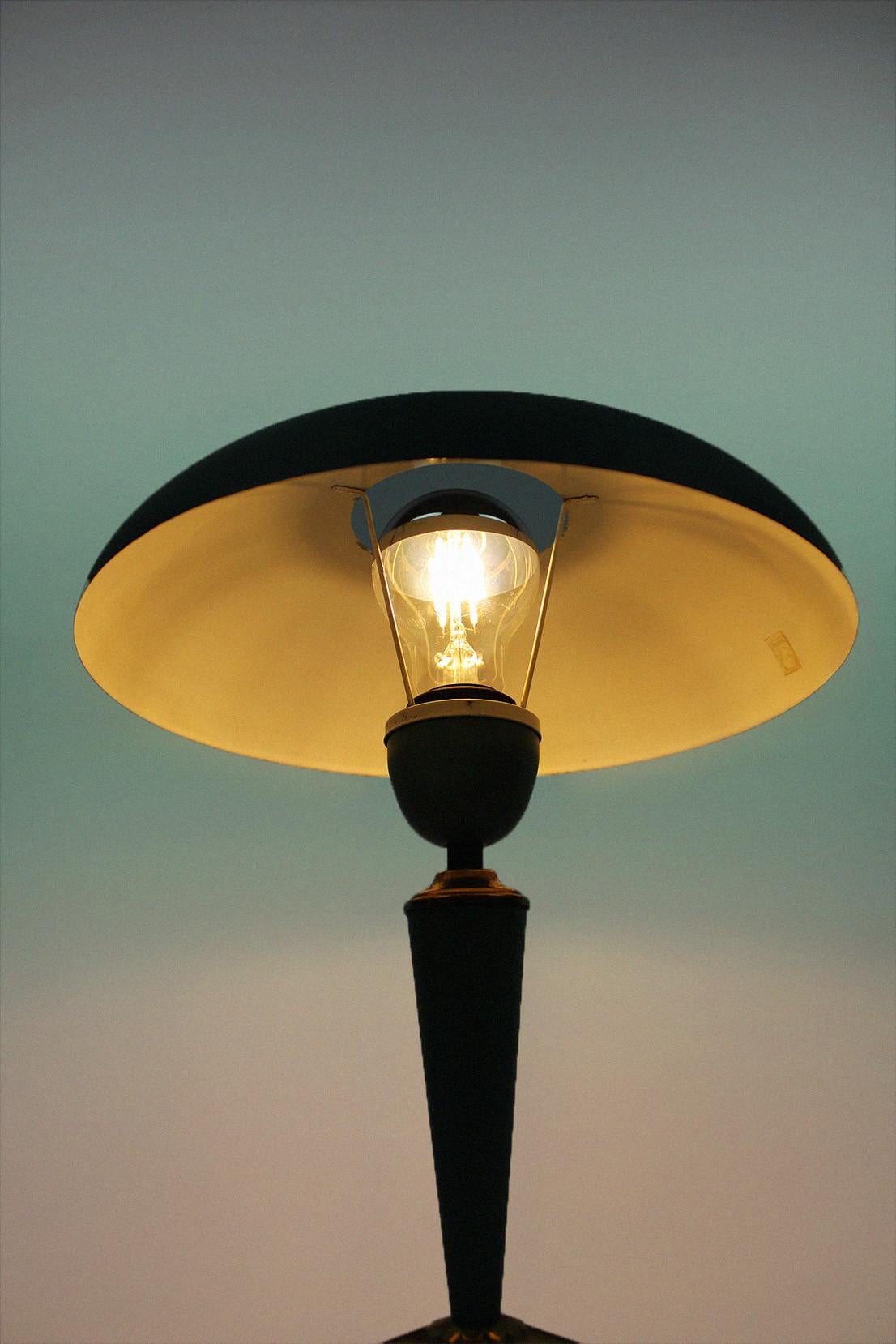 Louis Kalff Table Lamp Tripod 'Bijou' Mid Century Space age Netherlands 1950's 1