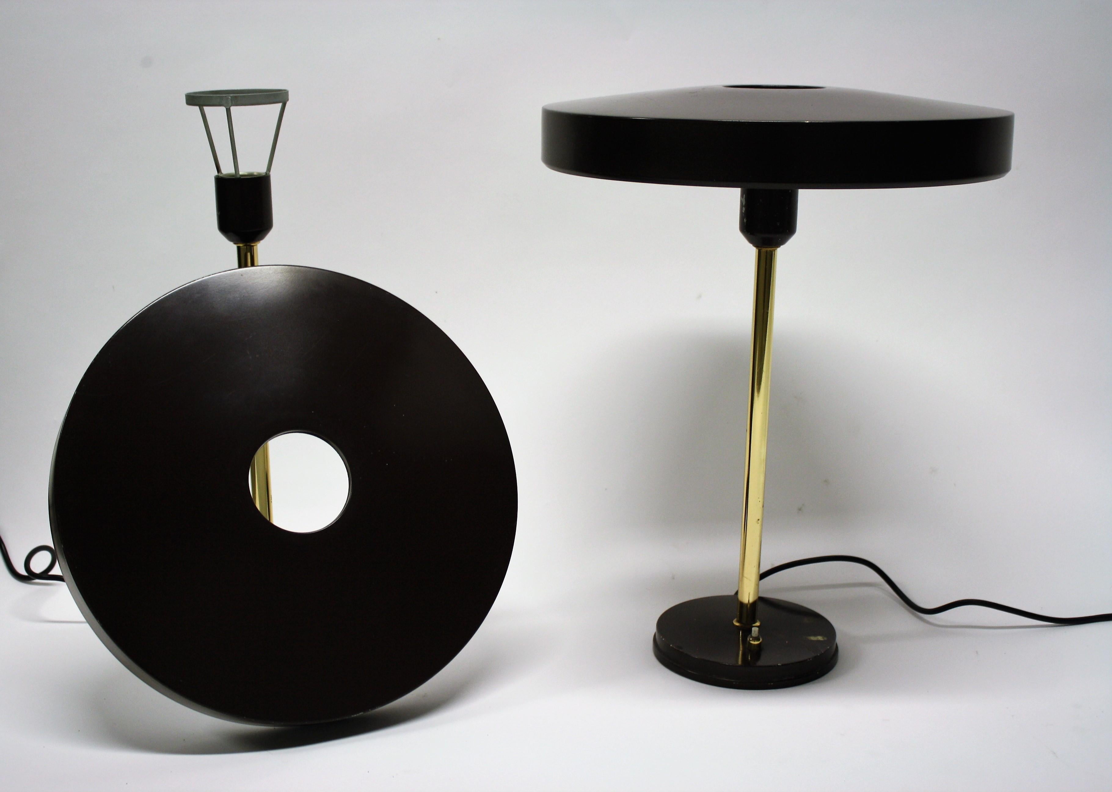 Louis Kalff 'Timor' Table Lamps, Pair of 2, 1960s 5
