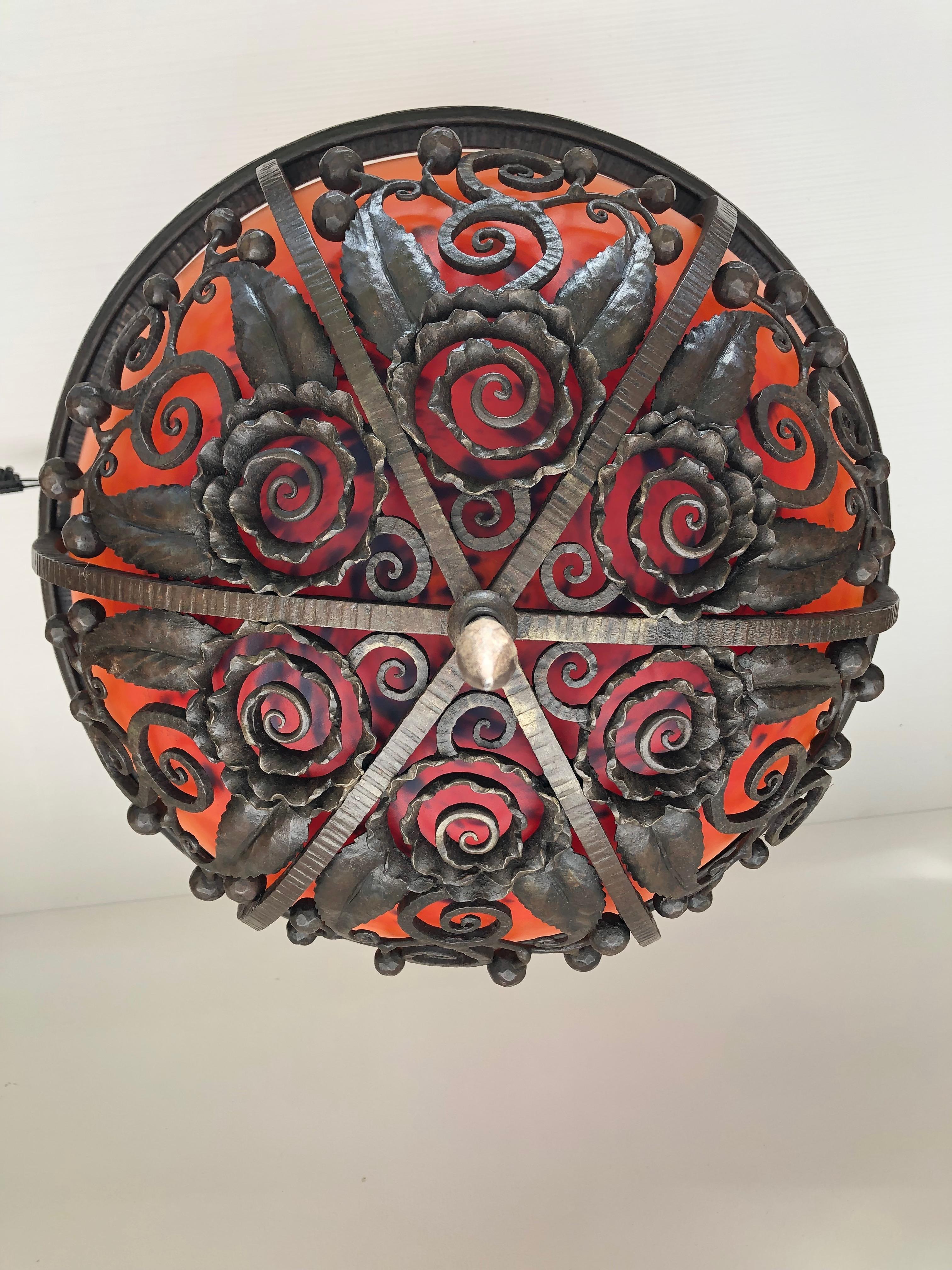 Lampada a sospensione Art Deco di Louis Katona e Schneider in vendita 3