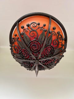 Louis Katona and Schneider Art Deco Pendant Lamp