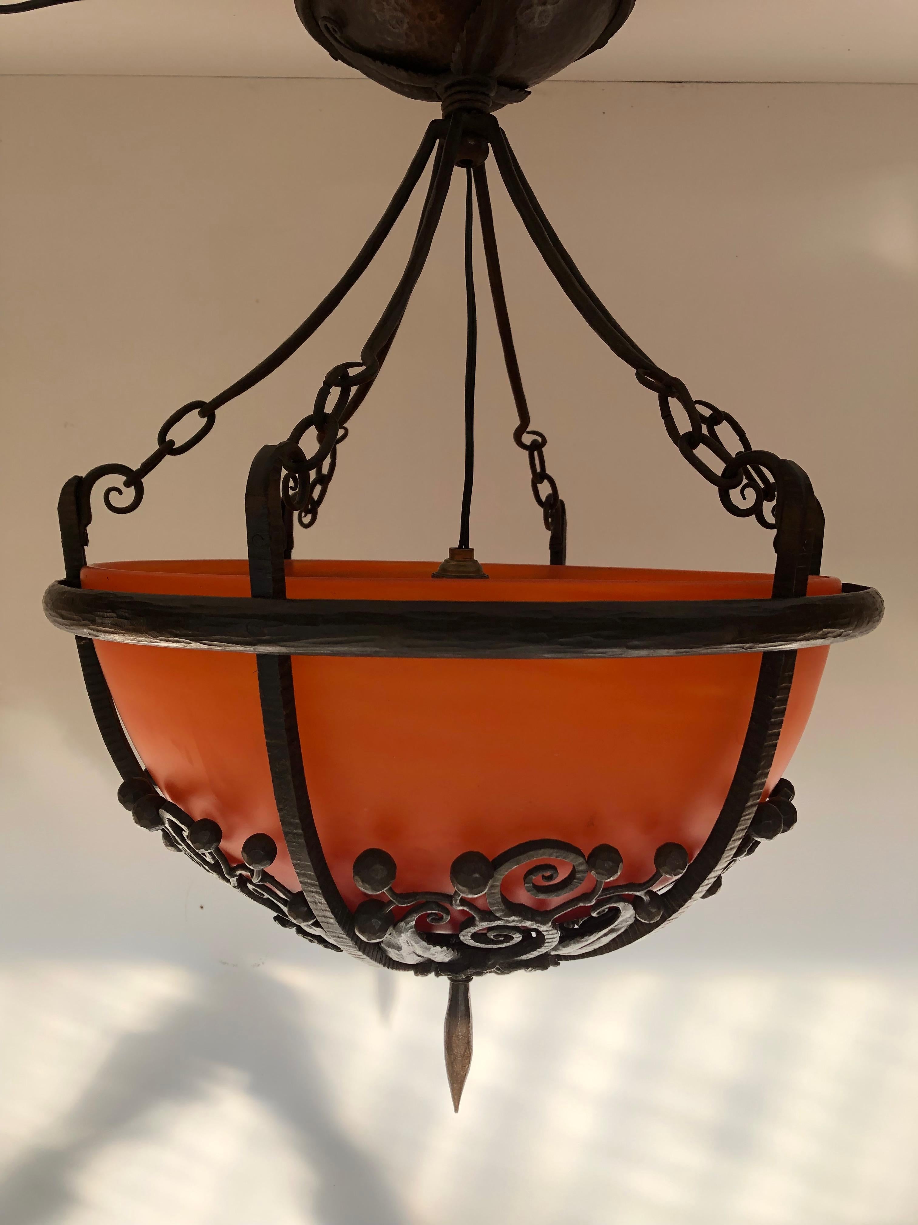 Lampada a sospensione Art Deco di Louis Katona e Schneider in vendita 2