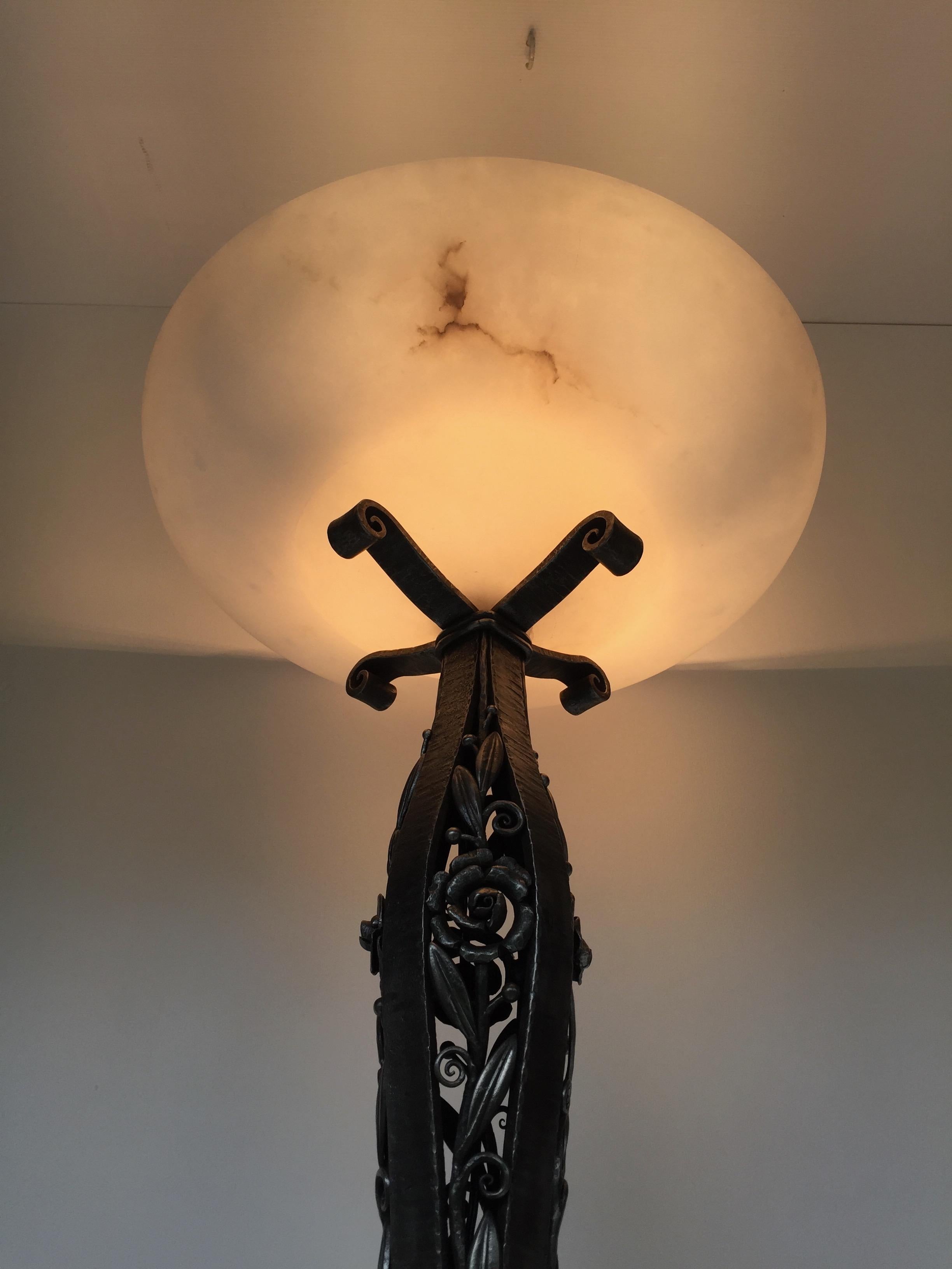 Art déco Lampadaire Art Déco Louis Katona en vente