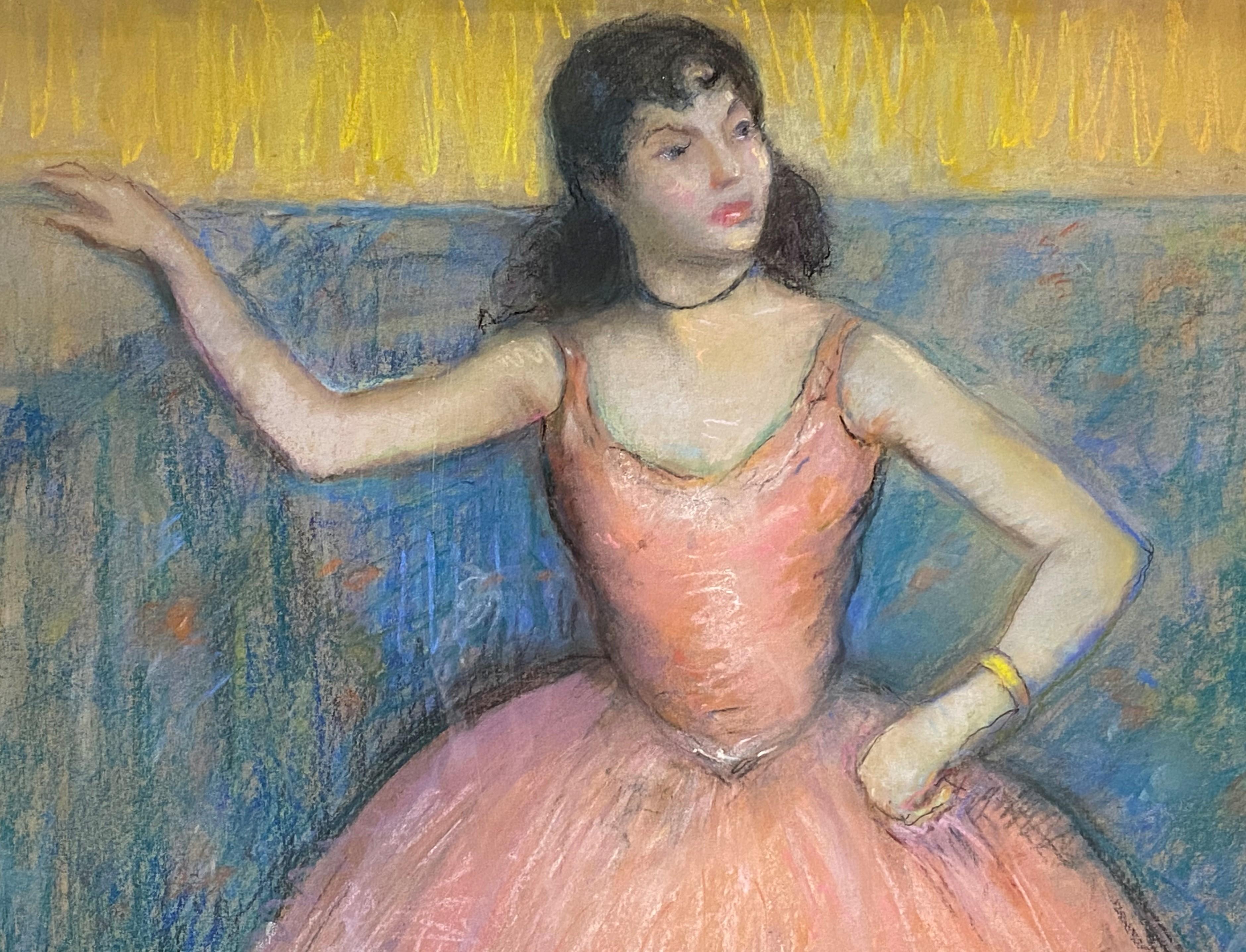 Ballerine - Impressionnisme américain Painting par Louis Kronberg