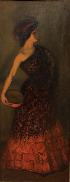 Louis Kronberg Oil Painting Portrait of a Flamenco Dancer 1901