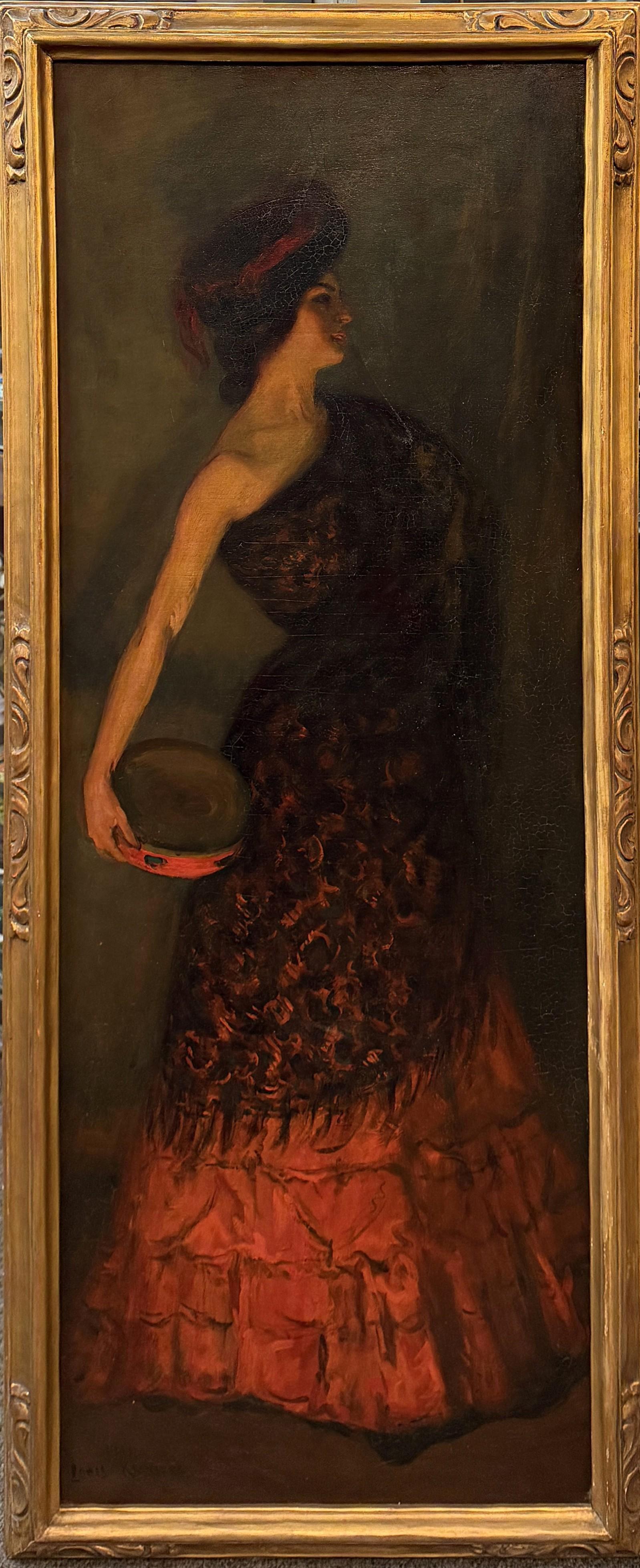 Louis Kronberg Ölgemälde Porträt einer Flamenco-Tänzerin 1901