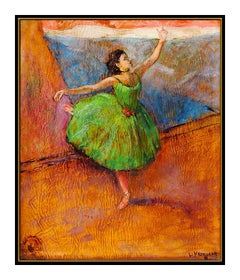 Louis Kronberg Original Dance Ballerina Oil Painting On Board Signed Artwork SBO