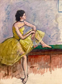 Post Impressionist Ballet Dancer Oil Painting Louis Kronberg French Ballerina