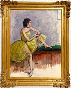 Post Impressionist Ballet Dancer Oil Painting Louis Kronberg French Ballerina