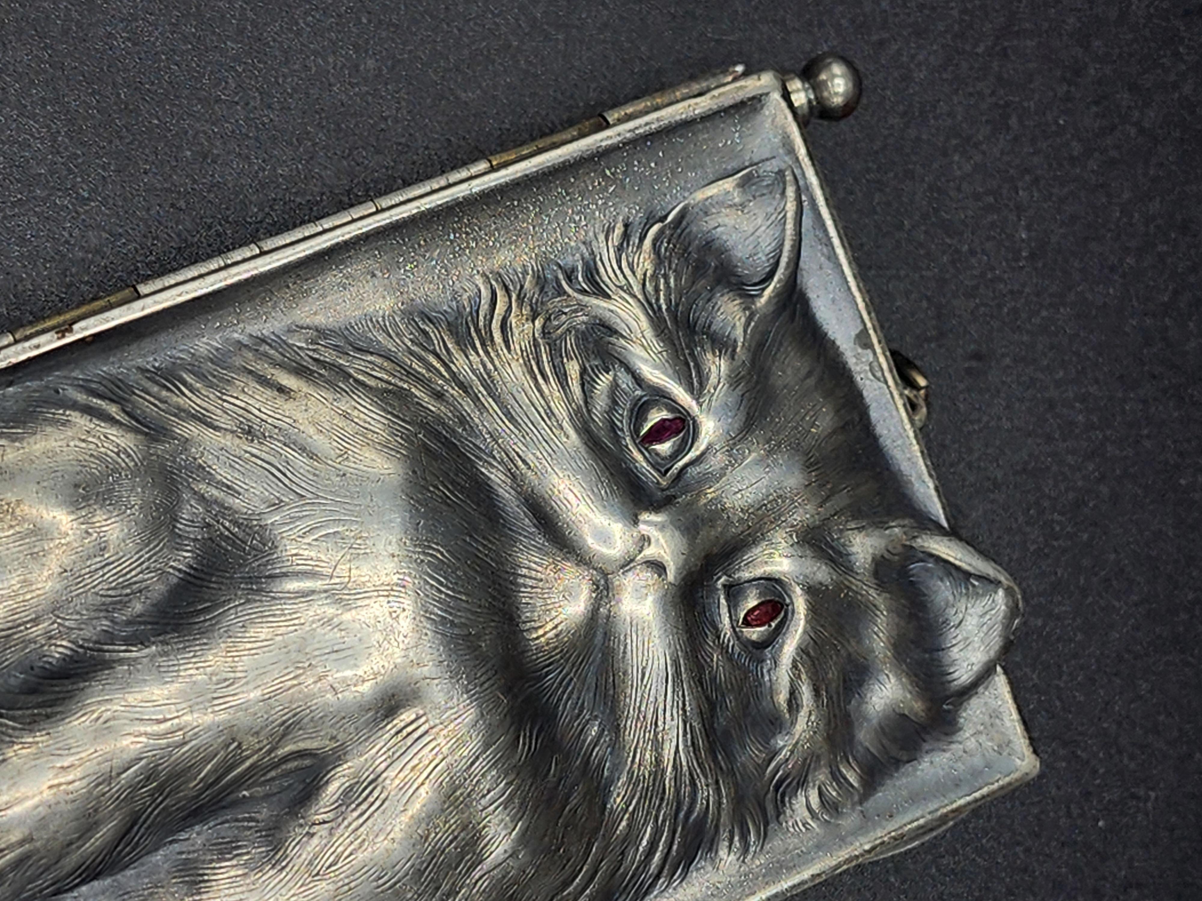 Art déco Chat en argent Louis Kuppenheim Allemagne (vers 1910) en vente