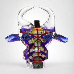'Bull From Tirol' Blown Glass Sculpture