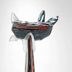 Gatto Calico' Scultura astratta in vetro soffiato