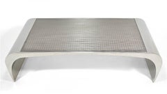Louis Lara Monumental Brueton Selina K Coffee Table, Stainless Steel