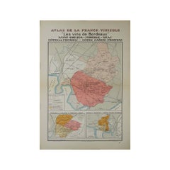 1941 original map "Les vins de Bordeaux - Saint-Émilion, Pomerol..." by Larmat